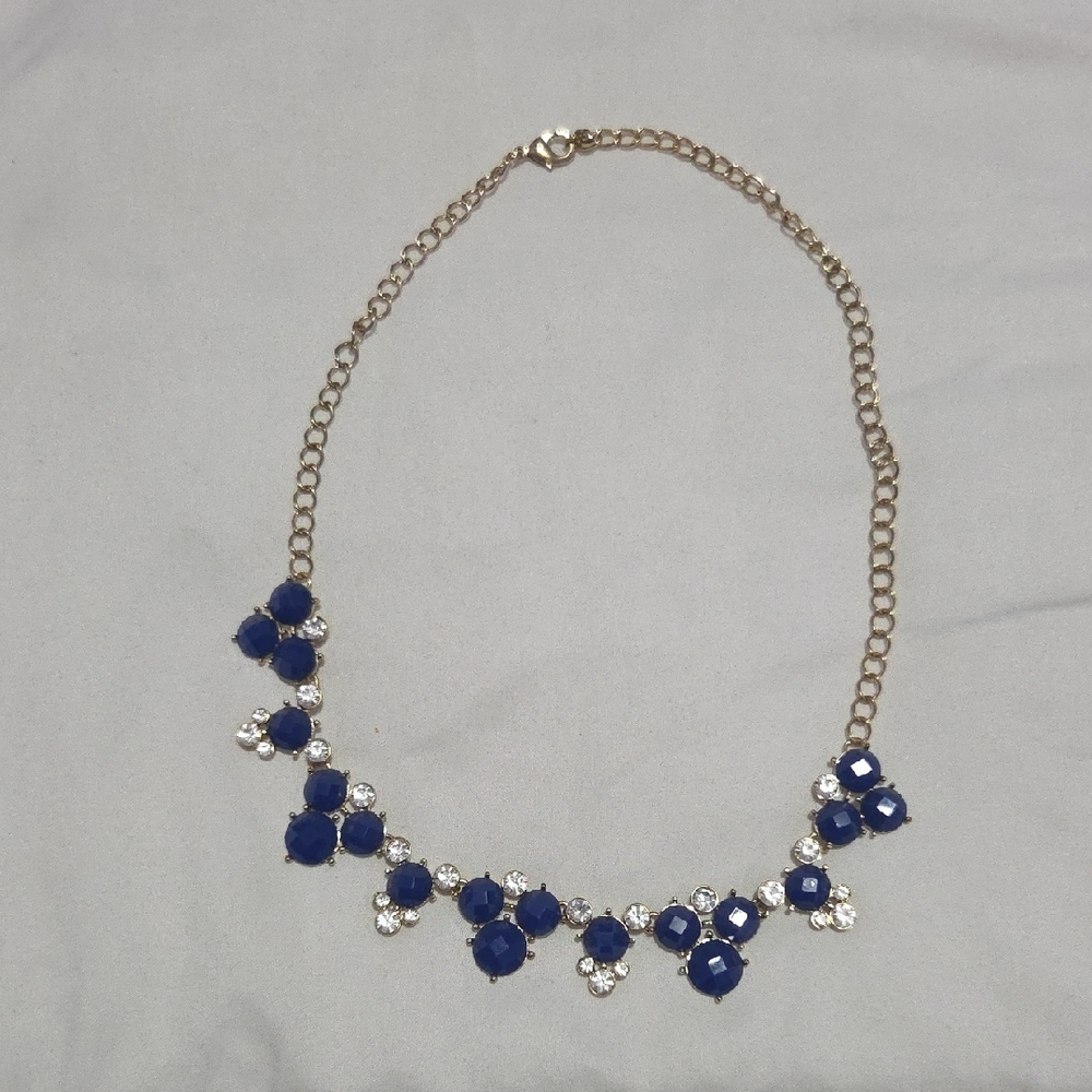 Macy's Blue and Gold Statement Necklace
